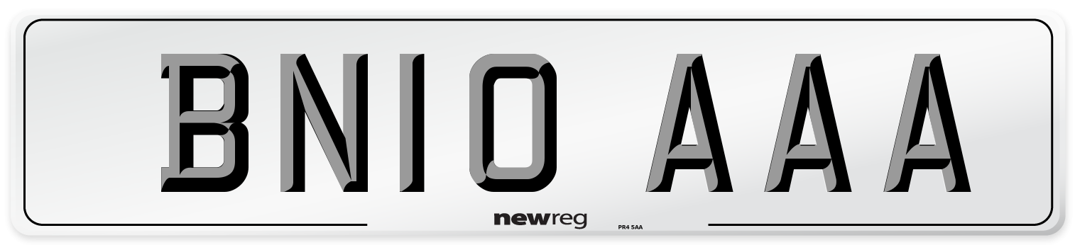 BN10 AAA Number Plate from New Reg